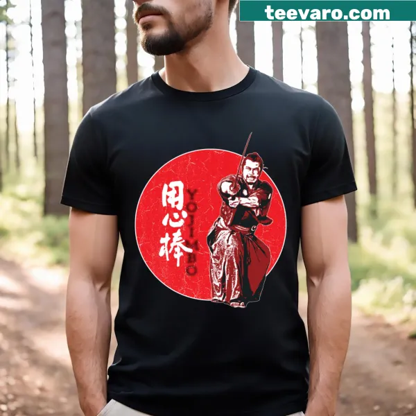 Samurai warrior graphic on T-shirt with detailed illustration