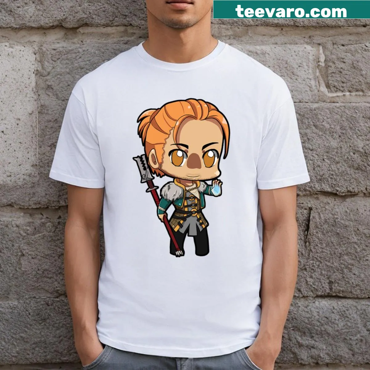 Charming chibi design T-shirt featuring Anders, perfect for kids. — on a men's t-shirt