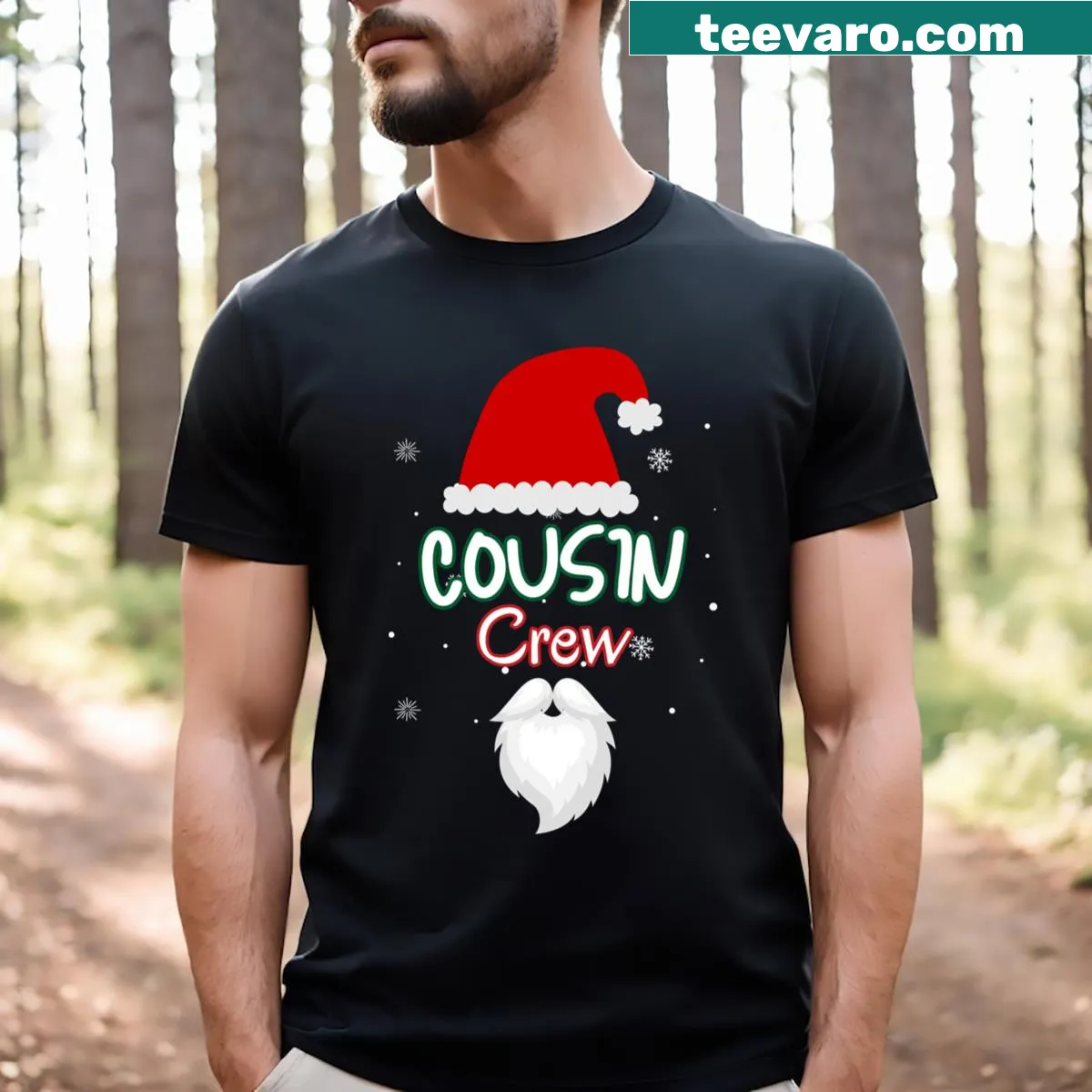Funny Cousin Crew design for family reunion T-shirt — on a men's t-shirt