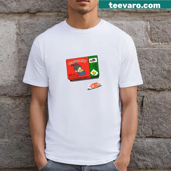 Cute t-shirt featuring charming rice candy illustrations