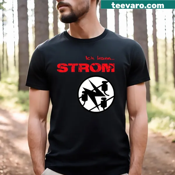 Electrician-themed t-shirt with humorous text about profession