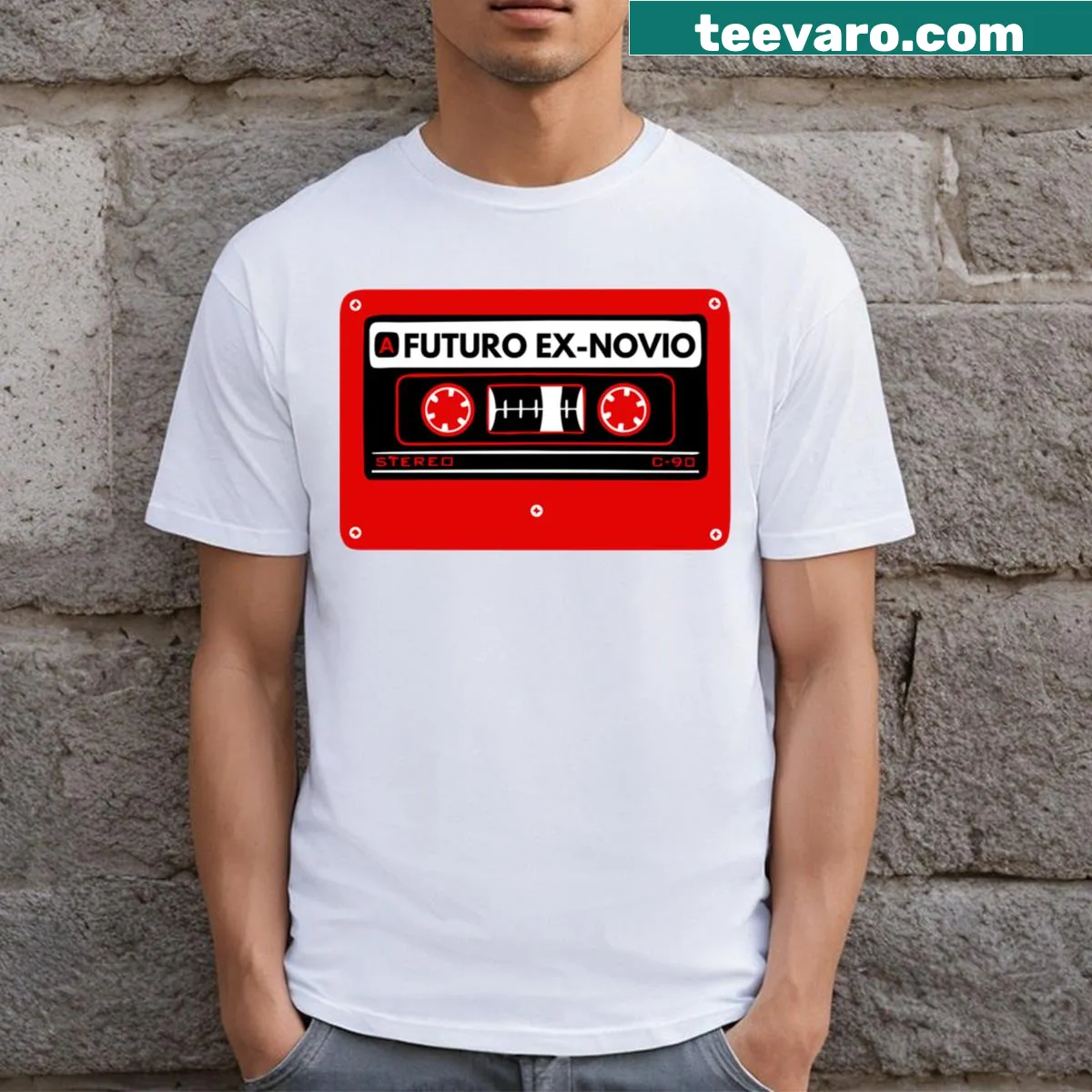 Vintage cassette graphic design celebrating retro music culture. — on a men's t-shirt
