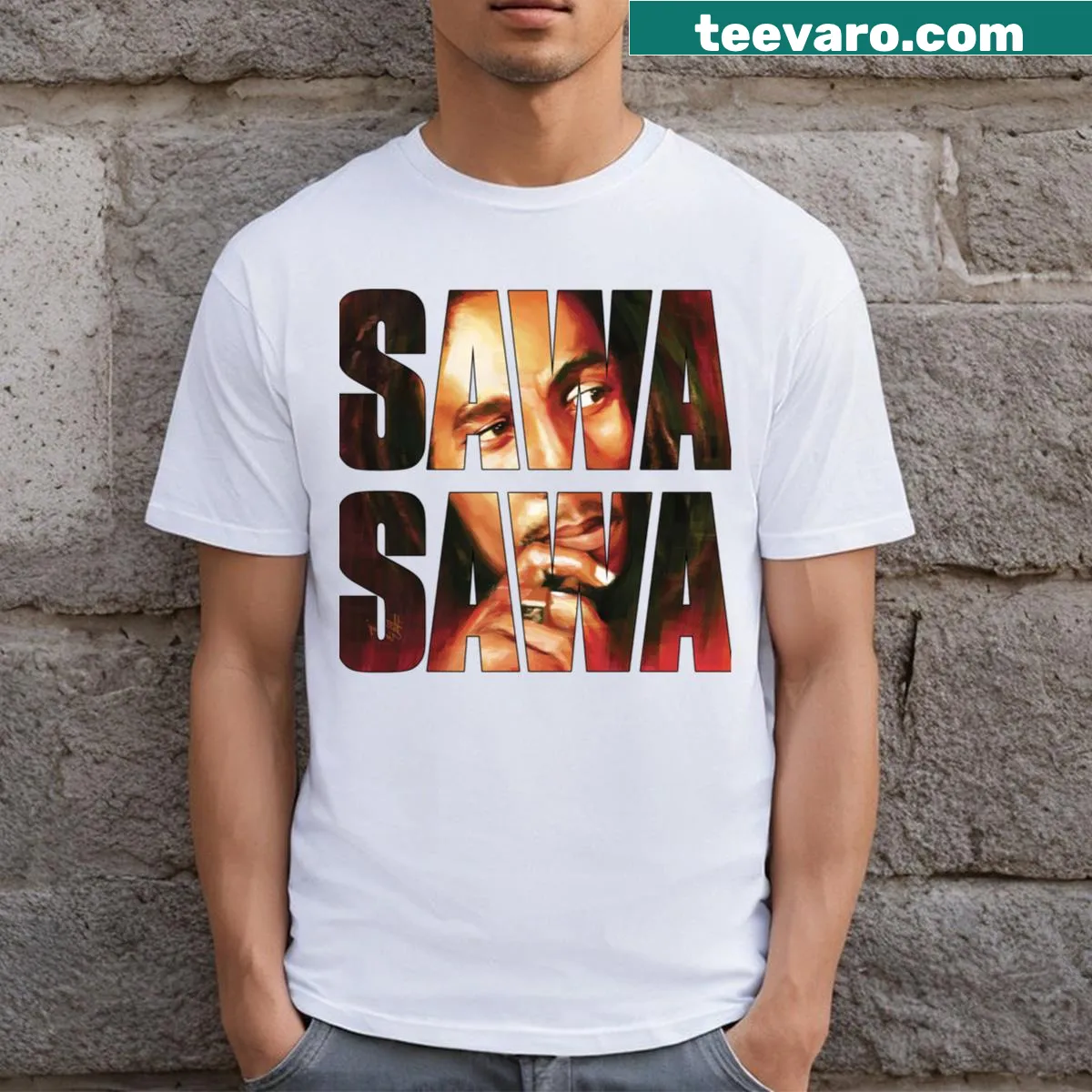 Funny Christmas T-shirt featuring Santa's little yelper dog — on a men's t-shirt