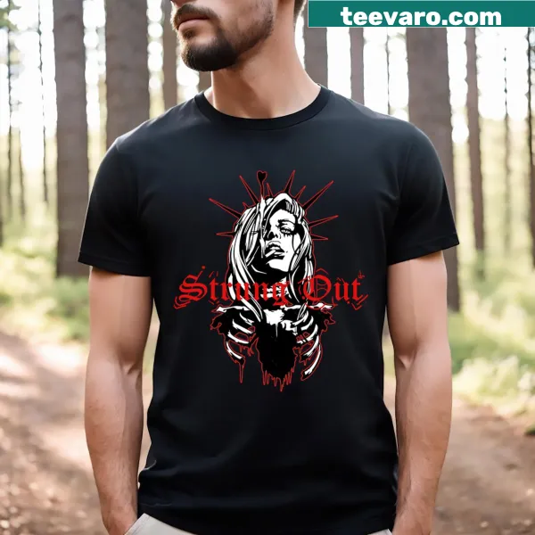 Gothic Queen graphic t-shirt for a punk rock band.