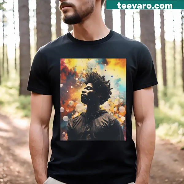 Artistic Afrofuturism design T-shirt showcasing cultural elements