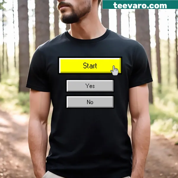 Minimalist tech-themed design on a casual T-shirt