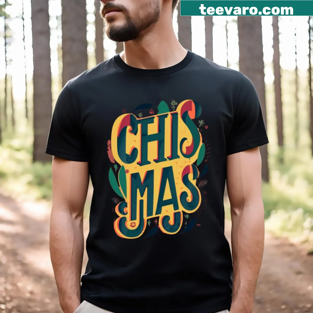 Delightful Christmas-themed design on a joyful T-shirt — on a men's t-shirt