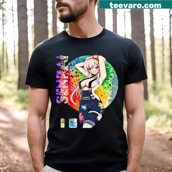 Cute anime girl kawaii design on t-shirt