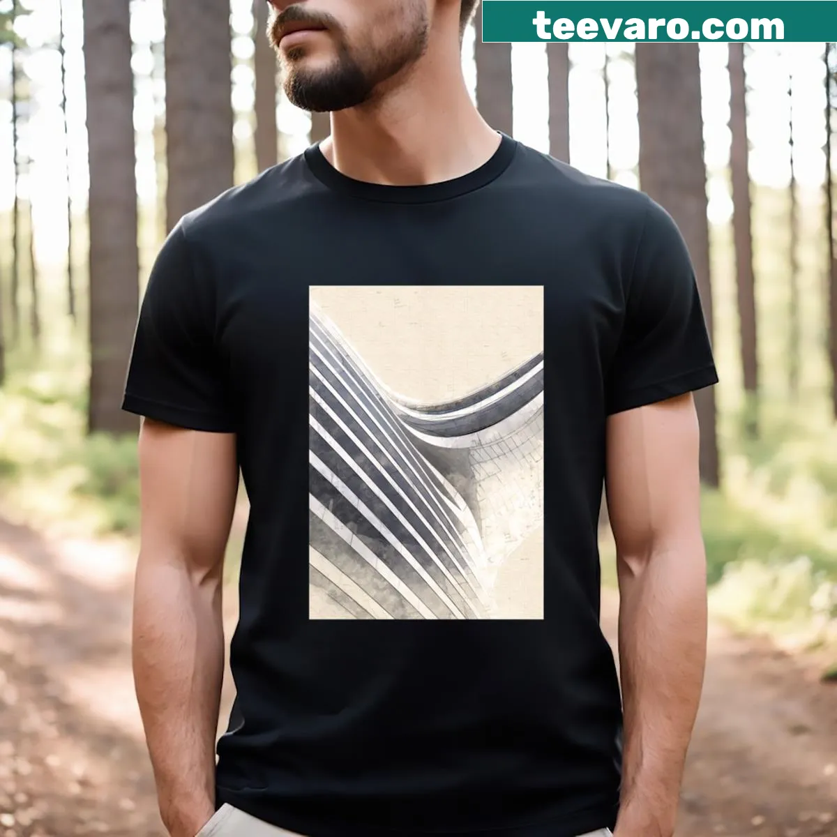 Cosmic-themed t-shirt inspired by Galaxy Soho design — on a men's t-shirt