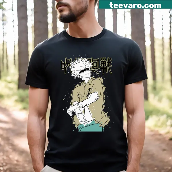 Gojo Satoru T-shirt featuring a captivating character illustration