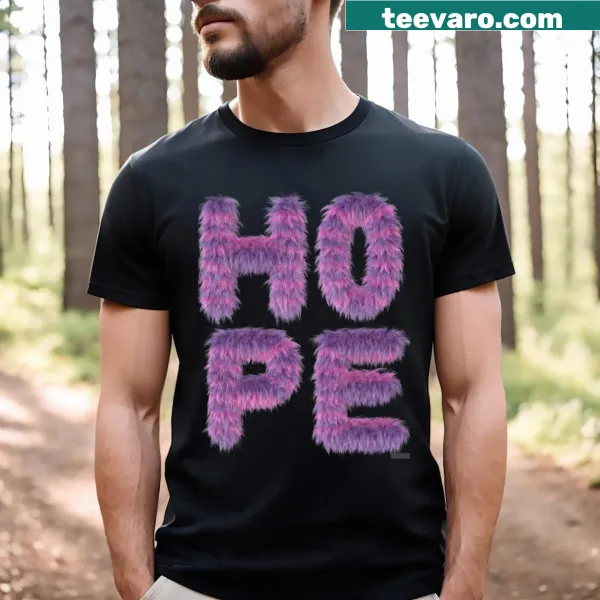 Inspirational 'Hope' text design on a T-shirt