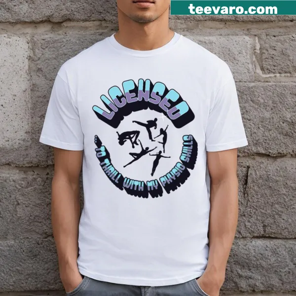 Humorous T-shirt with an illustration related to physiotherapy