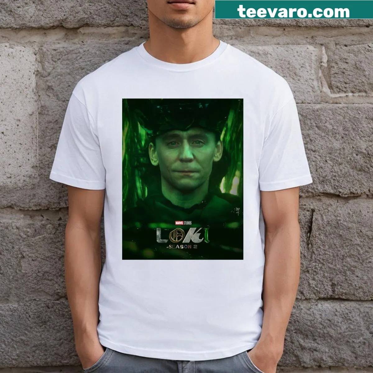 T-shirt featuring Loki and Mobius in a dynamic graphic — on a men's t-shirt
