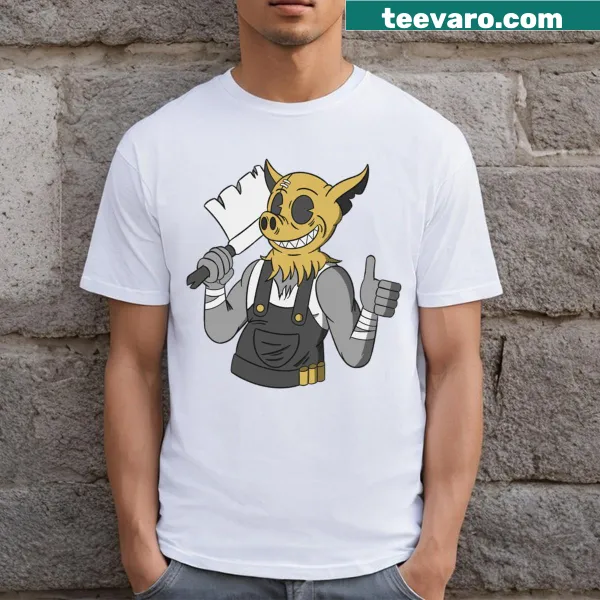 Vintage style Pig Butcher T-shirt with classic butcher graphic