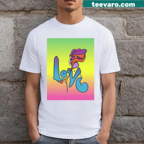 Illustrative T-shirt inspired by Peter Max's artwork