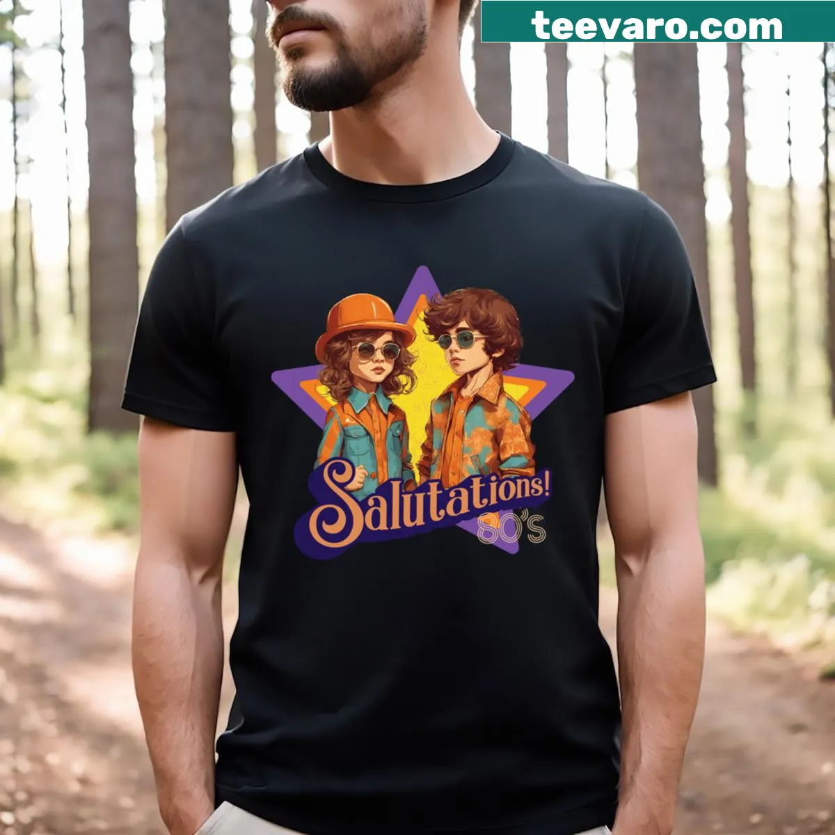 Nostalgic retro graphic on Retro Children T-shirt — on a men's t-shirt
