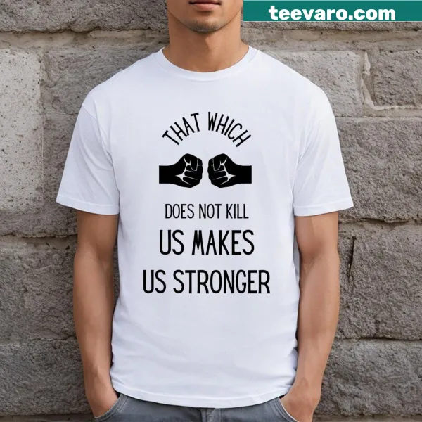 Inspirational 'Stronger' text on an essential T-shirt.