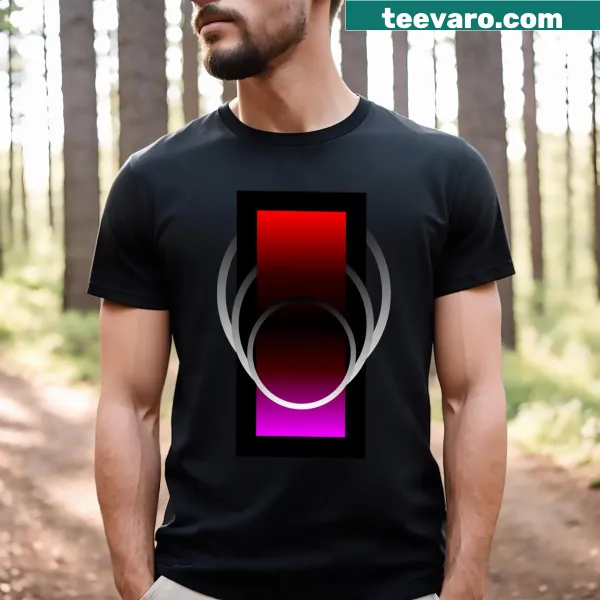 Abstract t-shirt design with dimensional layers