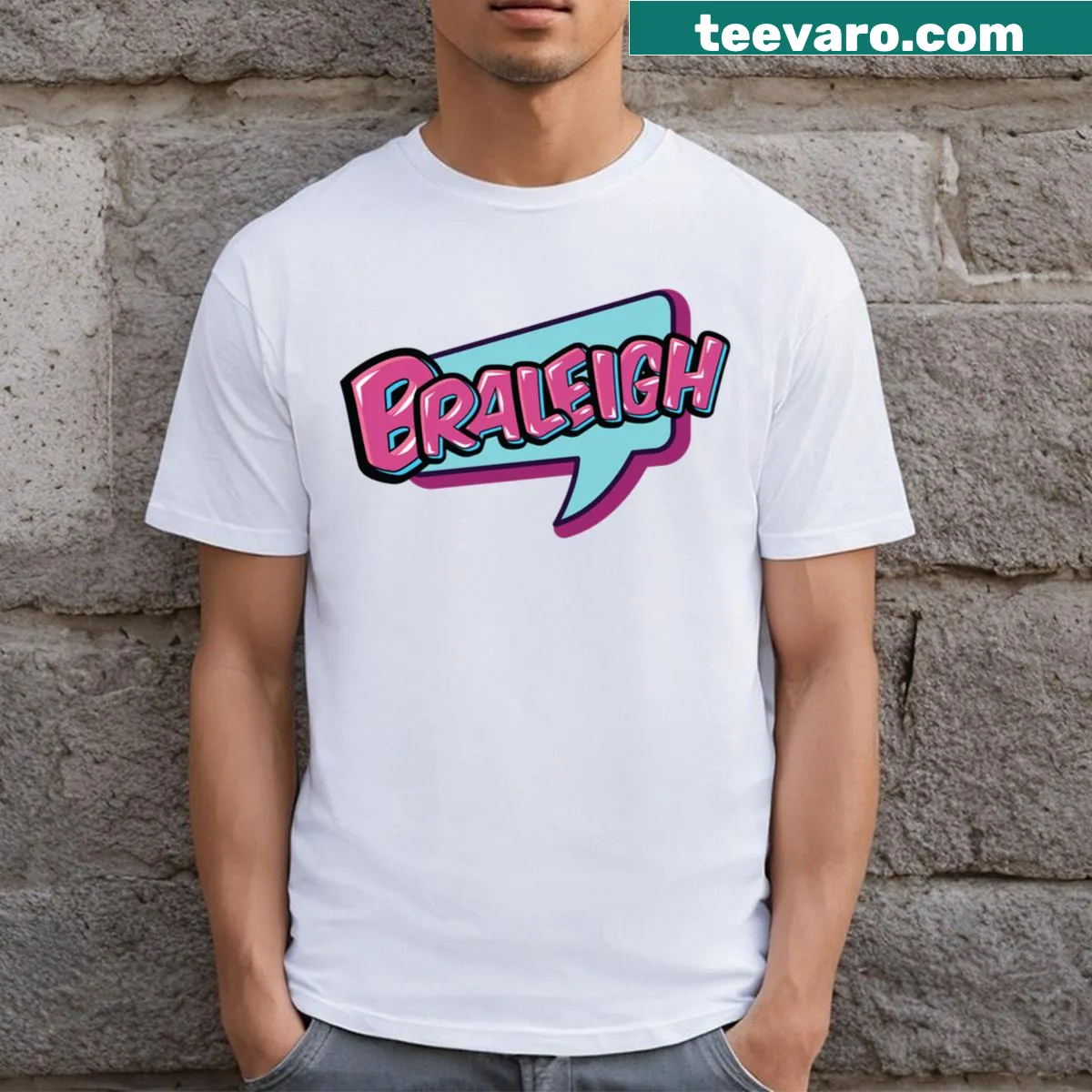 Witty speech bubble graphic on t-shirt — on a men's t-shirt