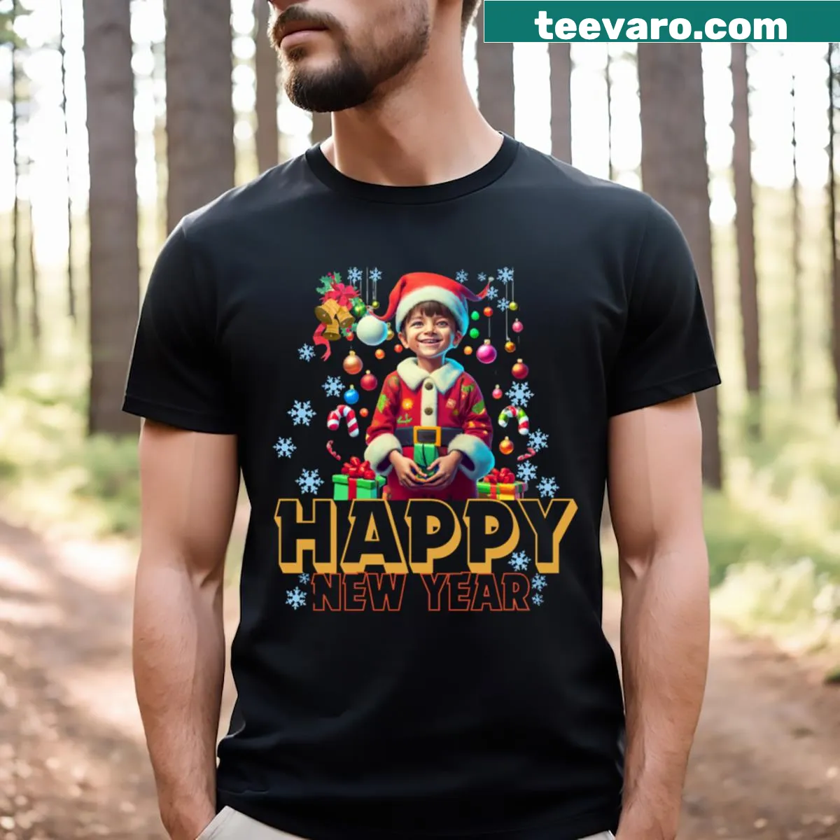 Cartoon of a dog eating ramen on a t-shirt — on a men's t-shirt