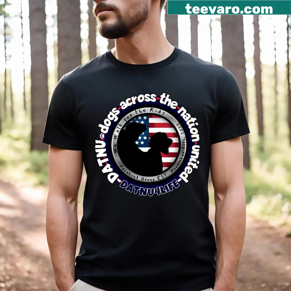 Doc Ruby anniversary logo t-shirt — on a men's t-shirt