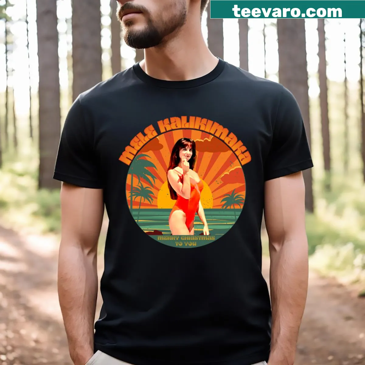 Festive t-shirt featuring quote from National Lampoon's Christmas Vacation — on a men's t-shirt