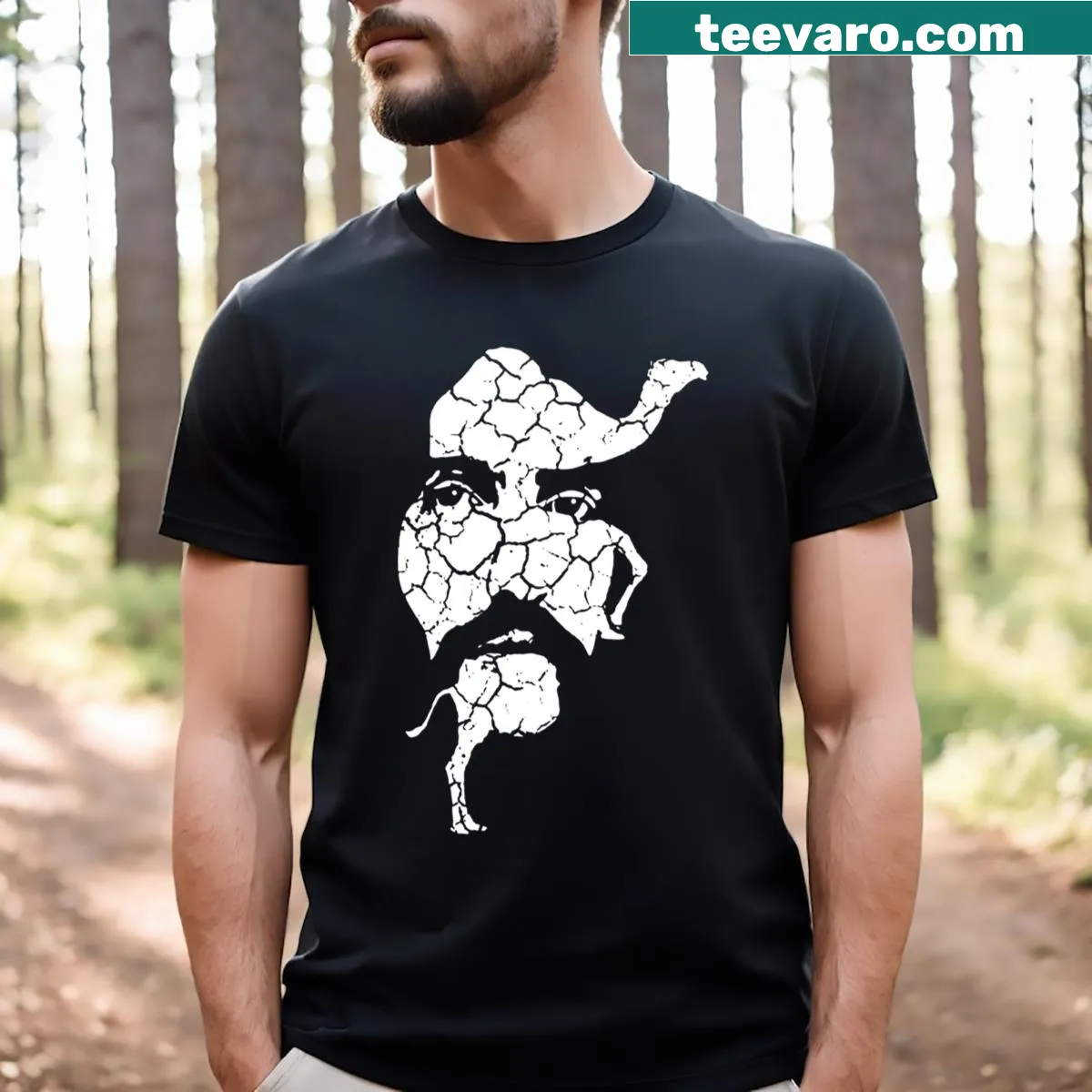 T-shirt featuring bold typography of Baris Manco's name — on a men's t-shirt