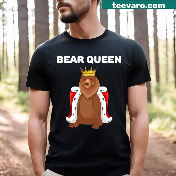 Kids t-shirt featuring a cute bear queen
