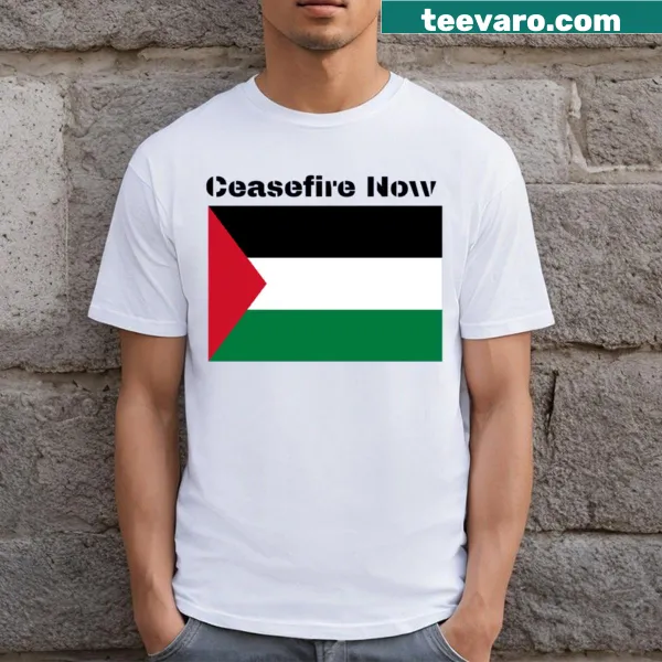 Bold Ceasefire Now T-shirt with impactful typography