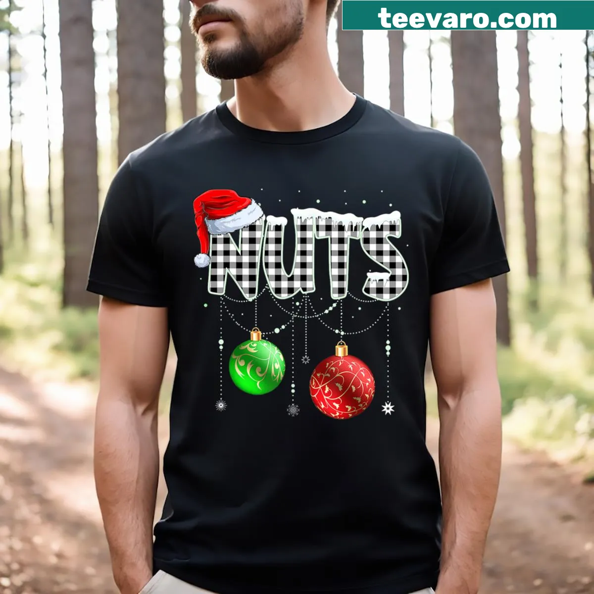 Funny family 'Chestnuts' graphic with holiday theme — on a men's t-shirt