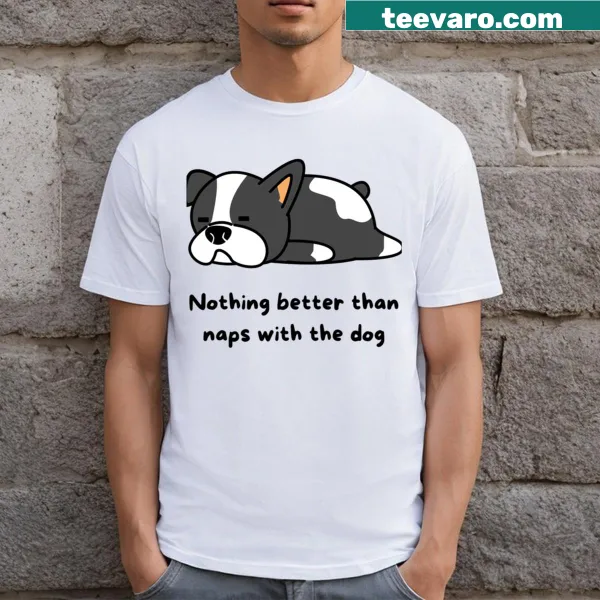 Whimsical design for dog lovers celebrating naps with playful typography