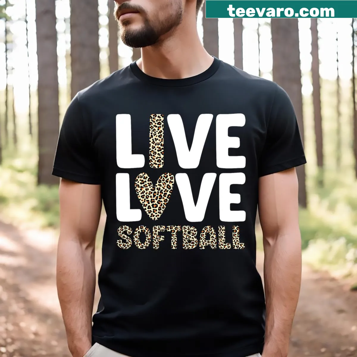 Softball-themed T-shirt for girls featuring cute graphics — on a men's t-shirt