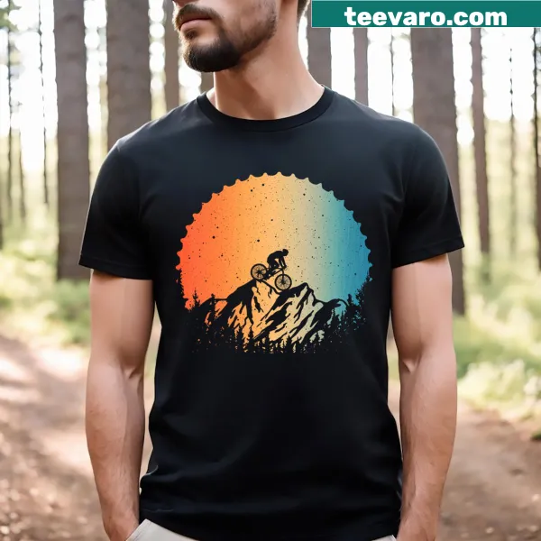 Funny mountain biking t-shirt with playful graphic