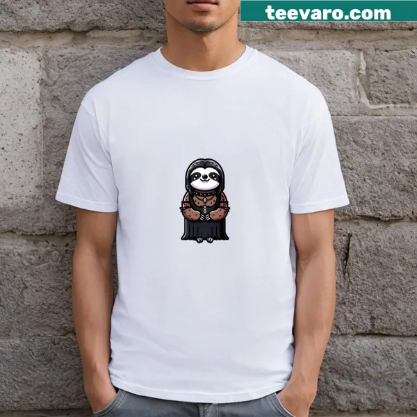 Gothic-themed T-shirt featuring a sloth and text 'Not A Phase'