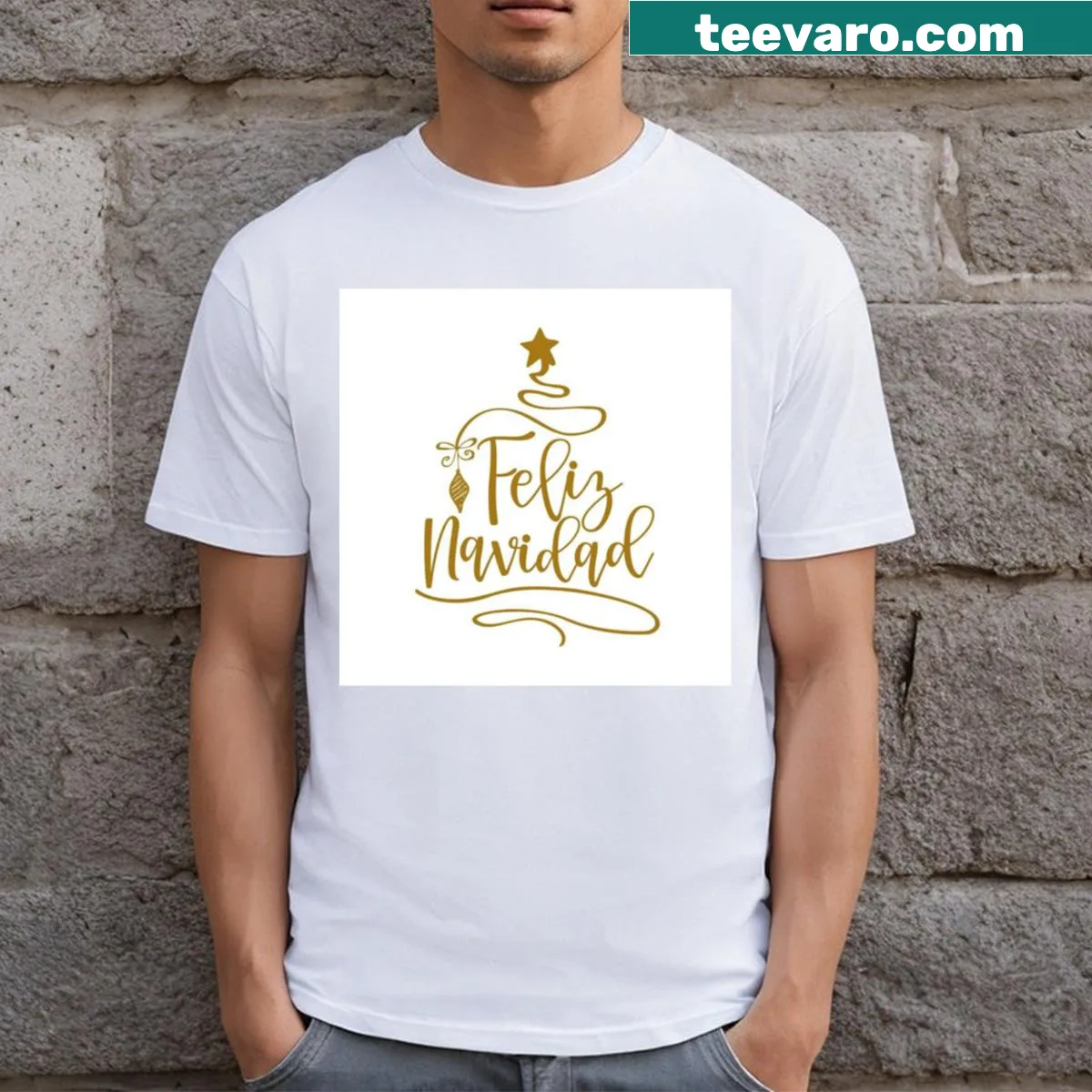 Festive Happy New Year 2024 t-shirt for adults — on a men's t-shirt