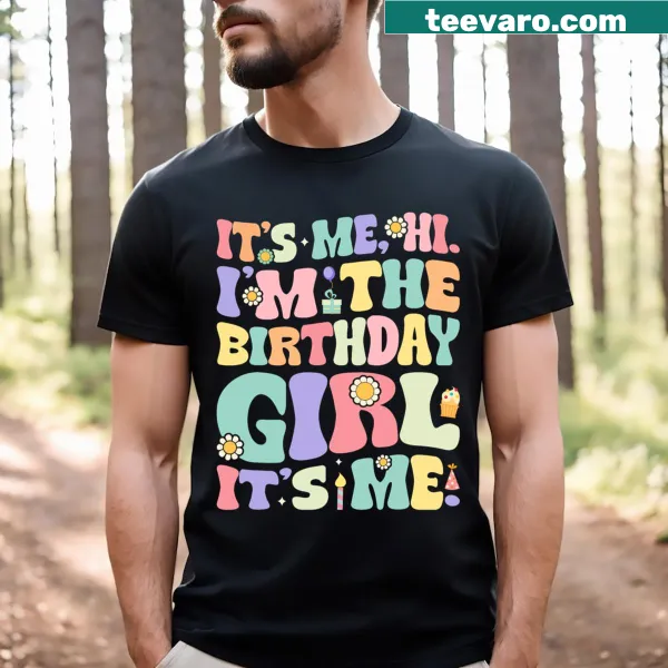 Birthday-themed graphic t-shirt for girls with fun text