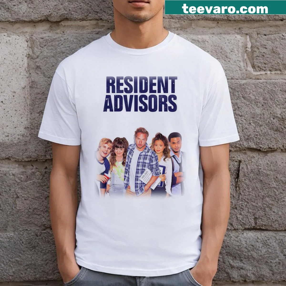 T-shirt featuring illustration celebrating Resident Advisors — on a men's t-shirt