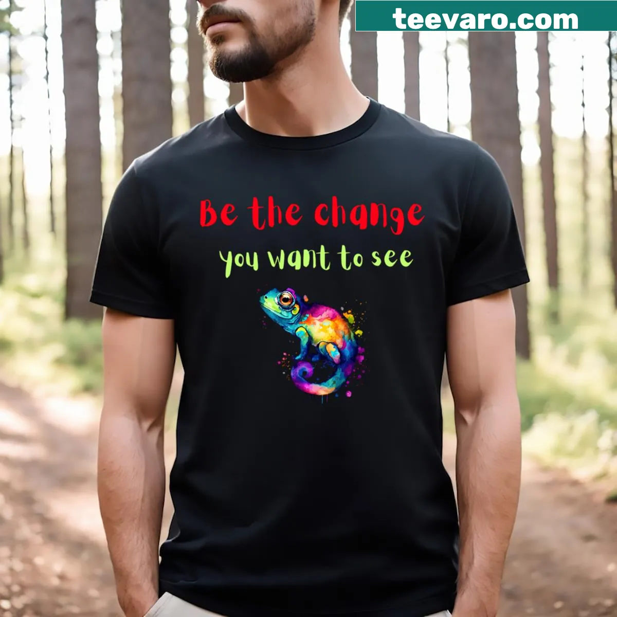 Inspirational T-shirt with a message about change — on a men's t-shirt