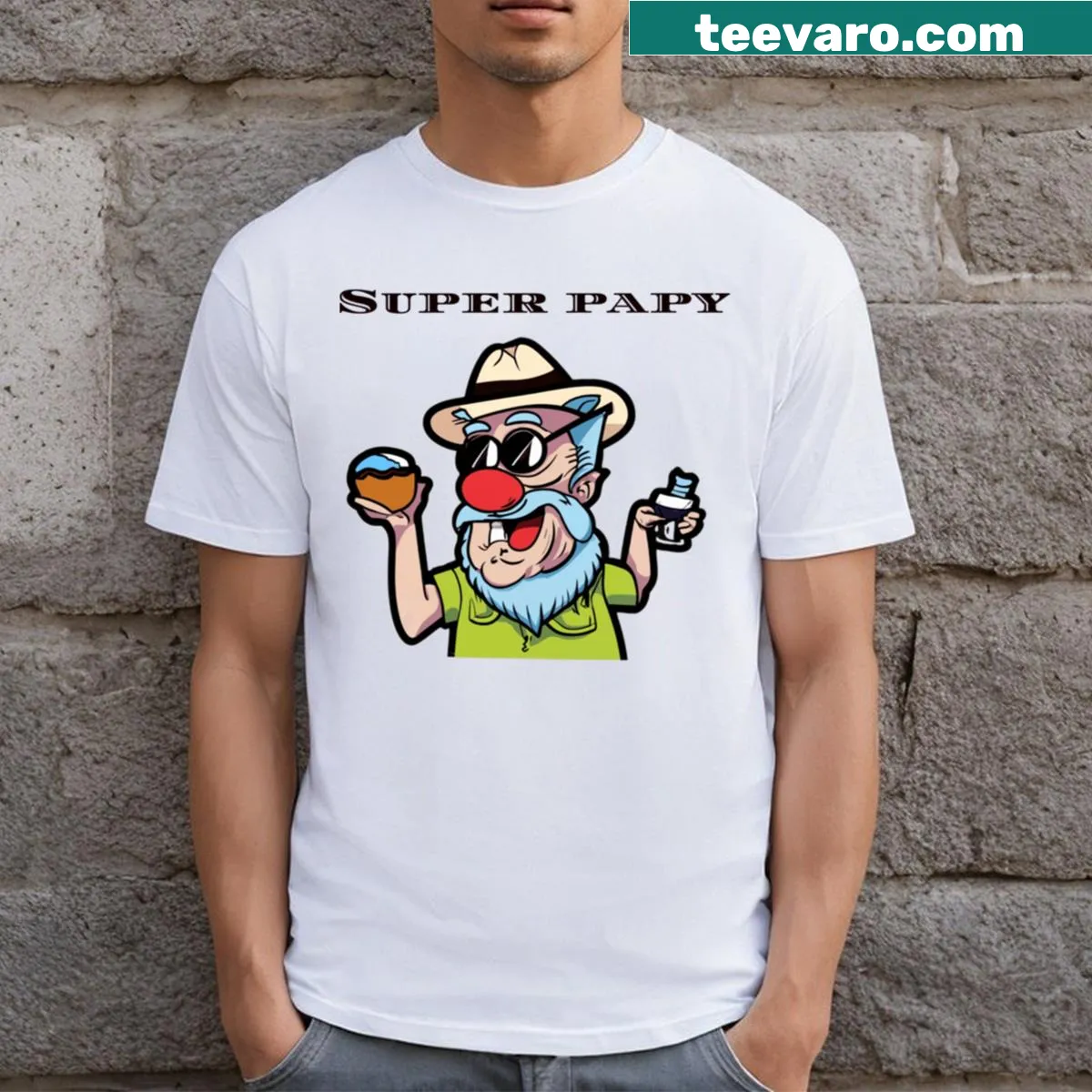 Funny Super Fun Grandpa graphic on a comfortable t-shirt. — on a men's t-shirt