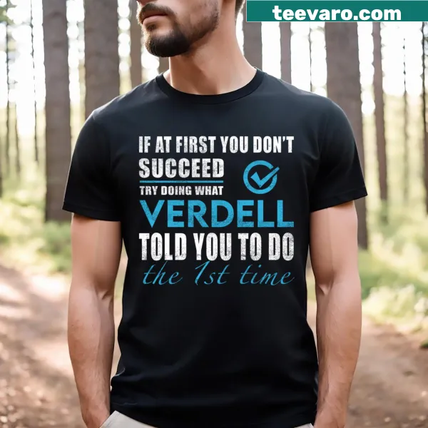 Typographic design showing 'Team Verdell Lifetime Member Legend' text on a t-shirt.