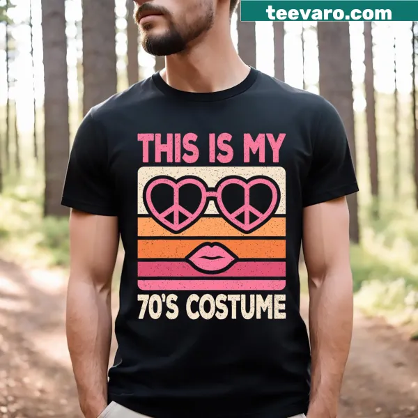 Playful t-shirt with 'This Is My 70s Costume' text