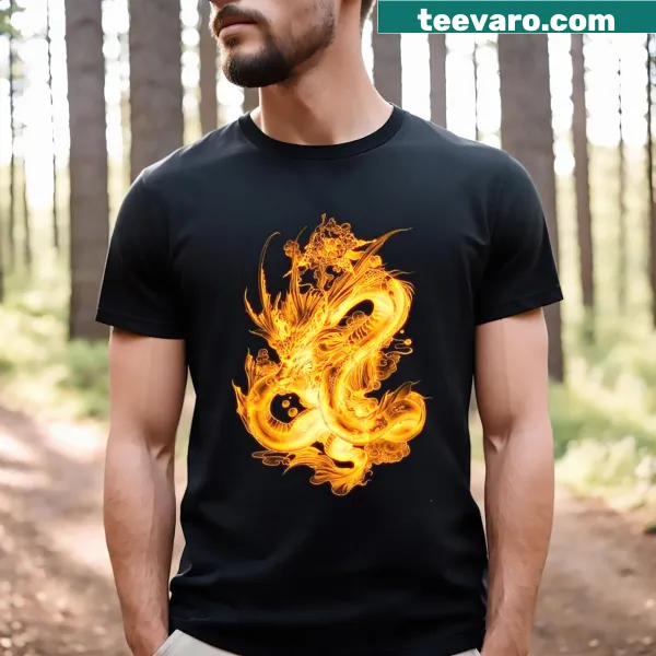 Illustrated dragon design for Lunar New Year celebration on T-shirt