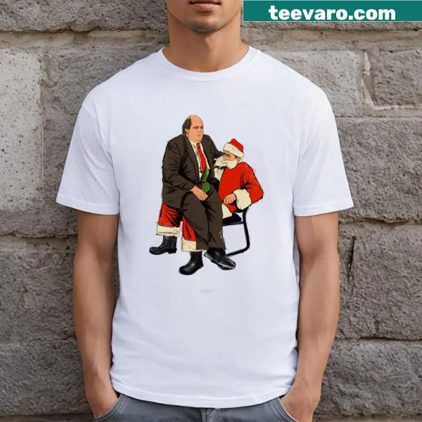 Humorous Christmas-themed T-shirt for the office environment