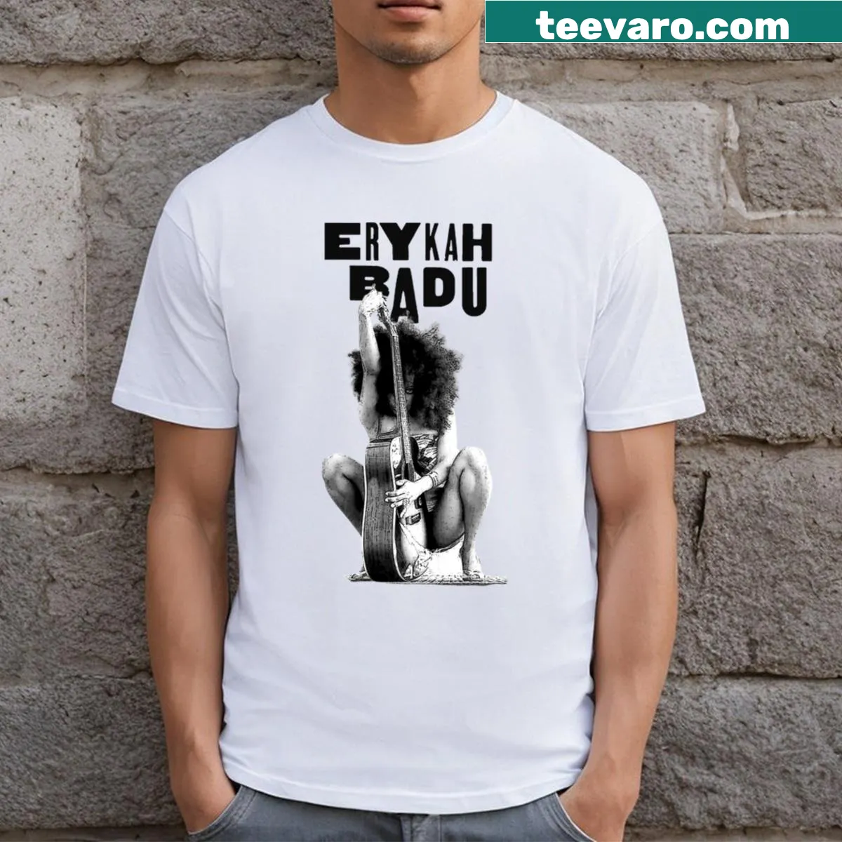 Vintage Erykah Badu Rnb graphic t-shirt — on a men's t-shirt