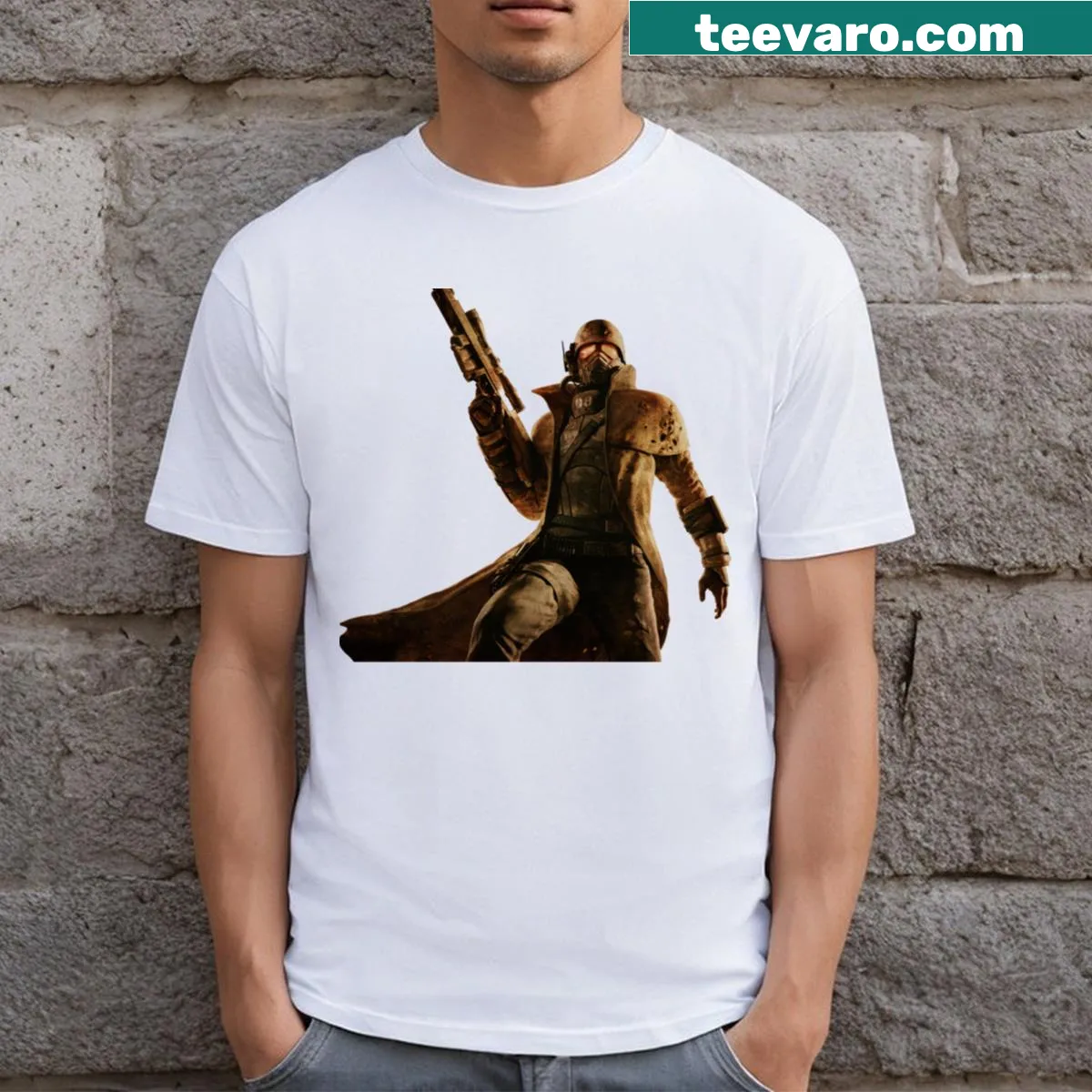 NCR Ranger emblem from Fallout on a casual T-shirt — on a men's t-shirt