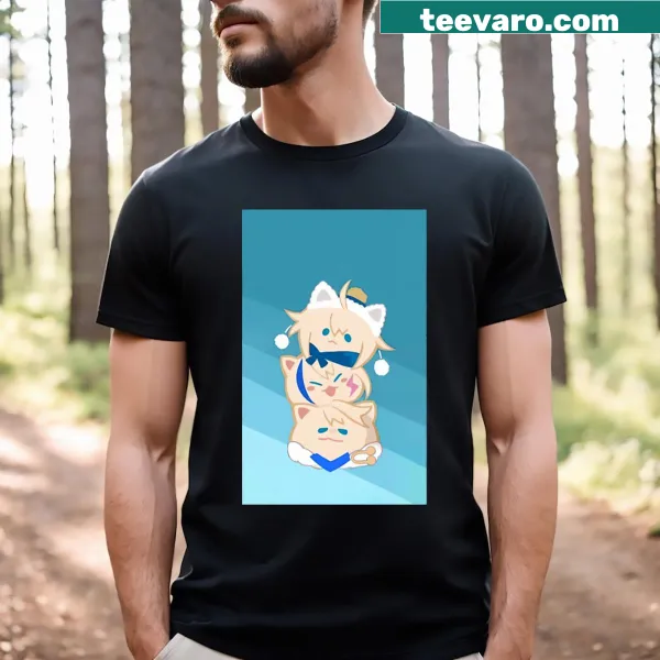 Illustration of Lynx from Honkai Star Rail on a T-shirt