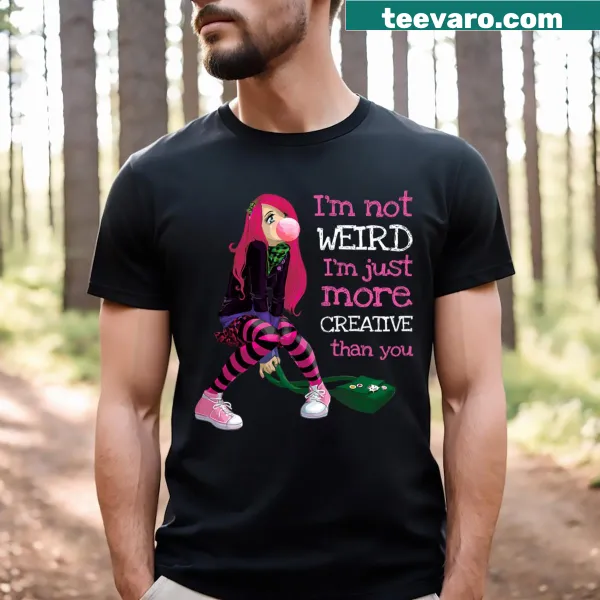 T-shirt featuring a kawaii anime girl with goth influences