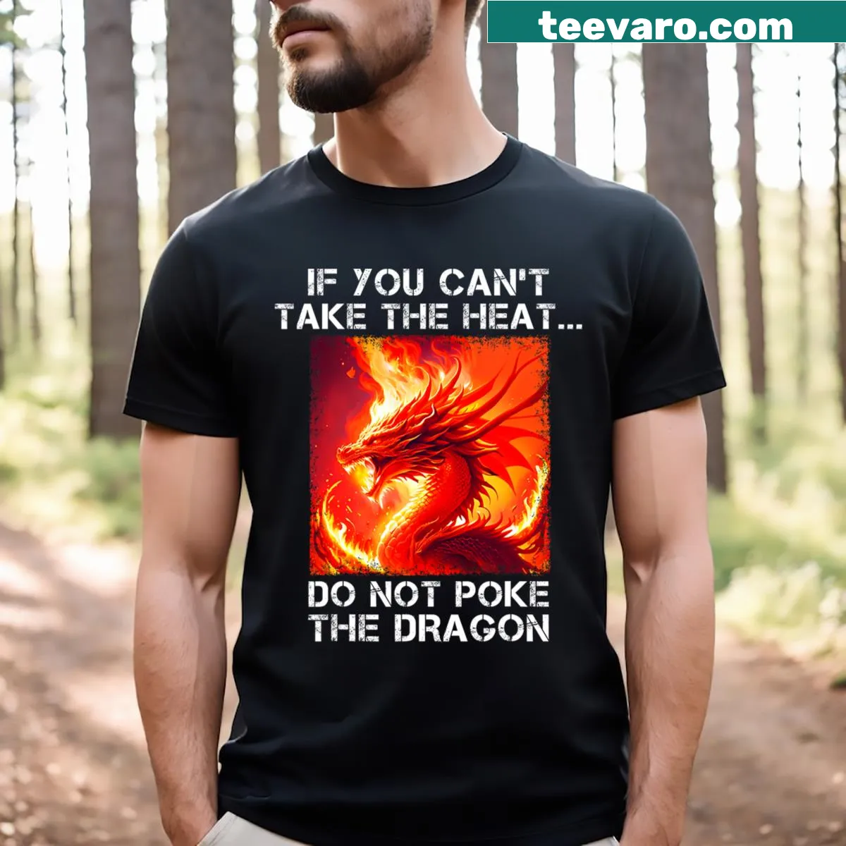 Playful dragon illustration on a fun t-shirt for fans. — on a men's t-shirt