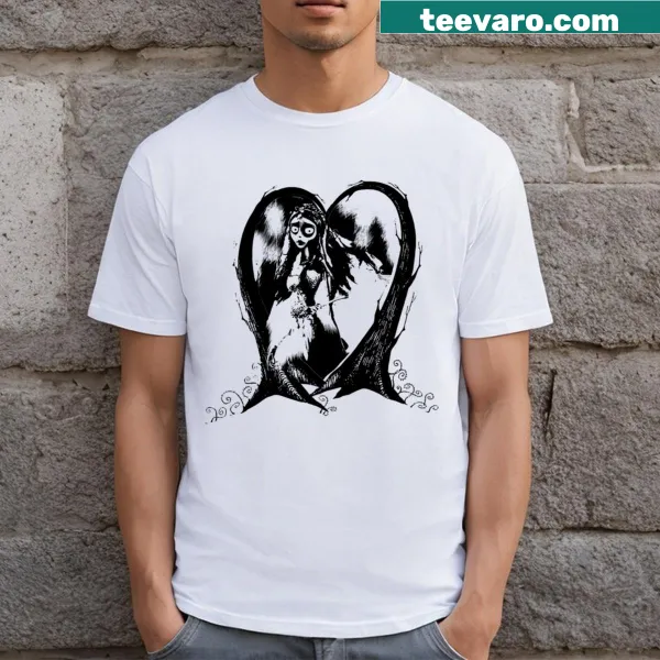 Vintage Corpse Bride Emily graphic T-shirt for girls