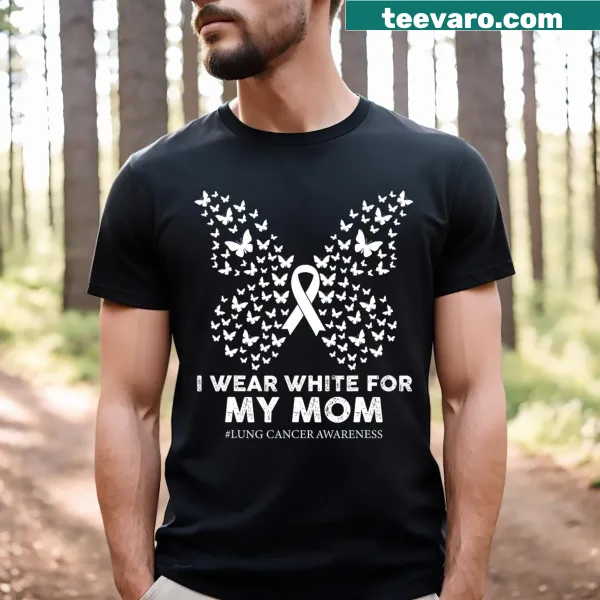 Awareness t-shirt with 'I Wear White For My Mom' slogan